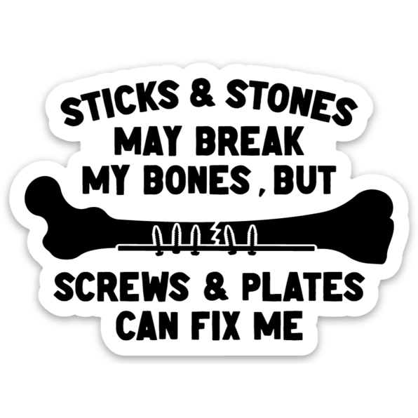 Sticks & Stones Sticker