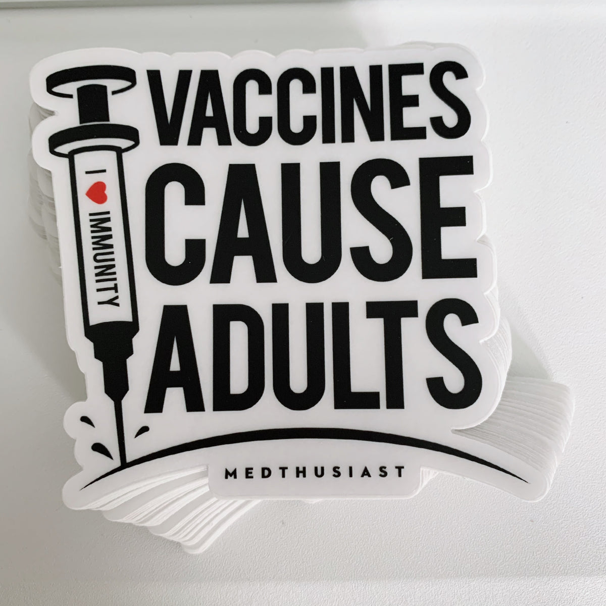 Vaccines Cause Adults Sticker