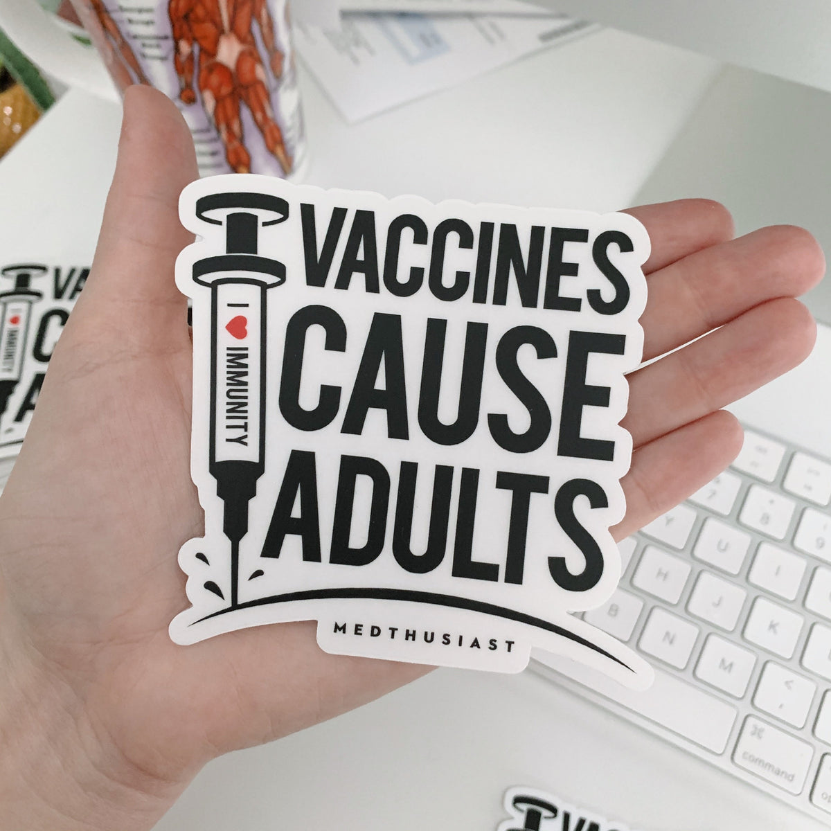 Vaccines Cause Adults sticker