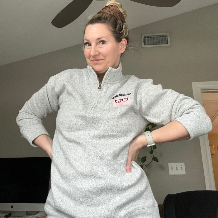 Embroidered sales quarter zip