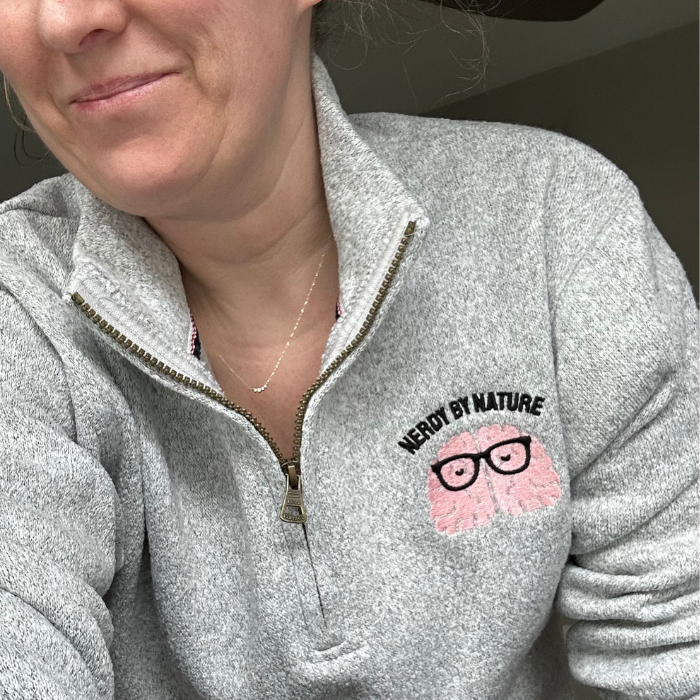 Nerdy by Nature Embroidered Quarter-Zip