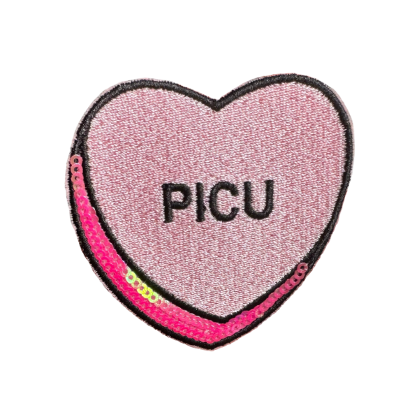 PICU Conversational Heart Patch Quarter-Zip