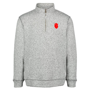 Borg heart quarter zip deals pullover